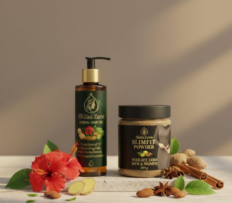 ShifaaZeen Herbal Oil (150ml)+ SlimFit Powder (200g)